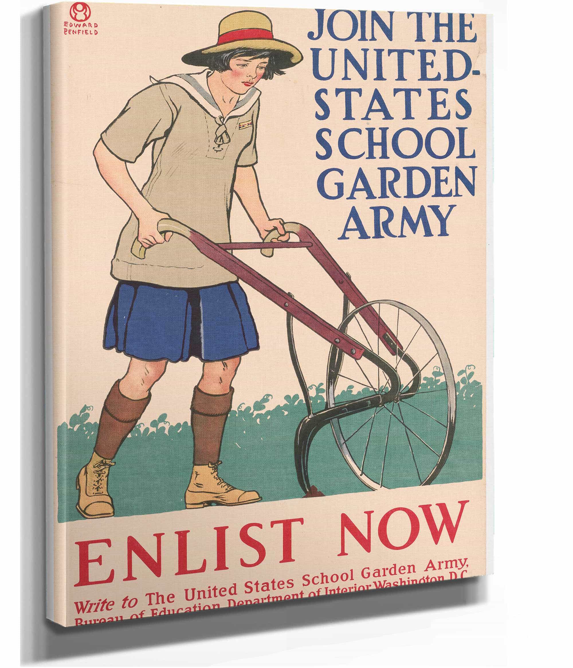 Join The United States School Garden Army Enlist Now by Edward Penfield - Image 2