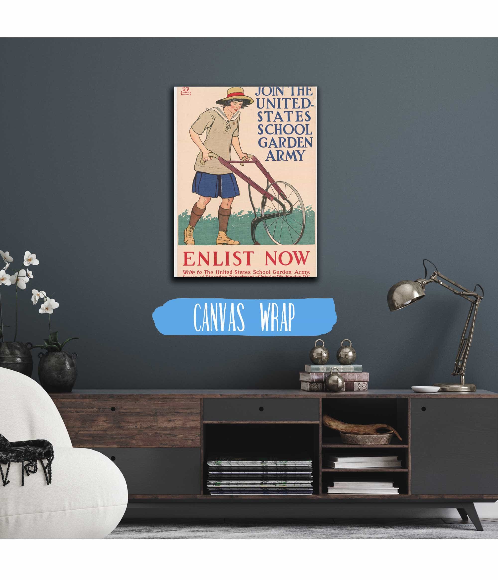 Join The United States School Garden Army Enlist Now by Edward Penfield - Image 3