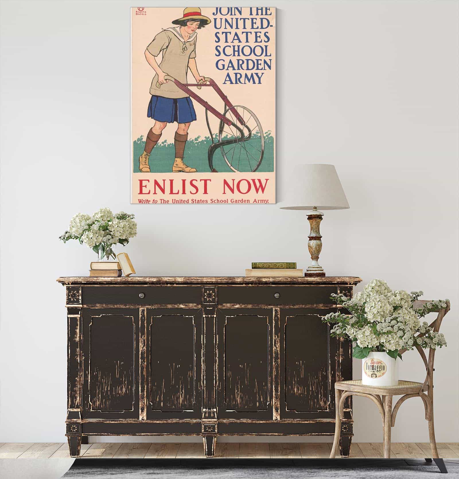 Join The United States School Garden Army Enlist Now by Edward Penfield - Image 4
