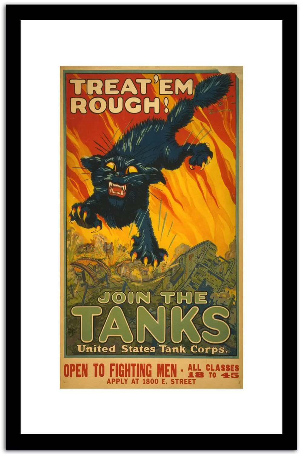 Join The Tanks  Vintage Poster