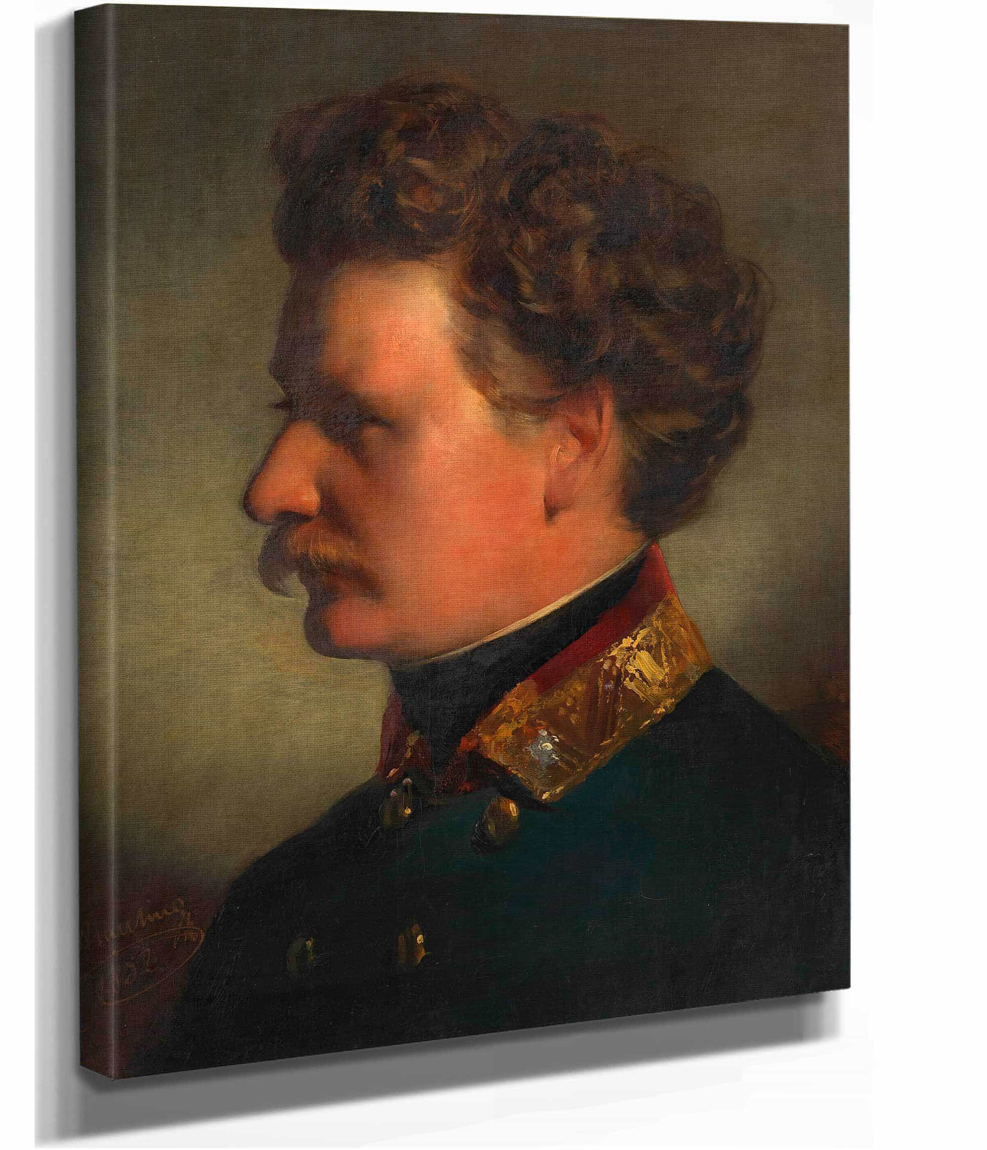 Joseph Georg Amerling Als Major Bruder Des Kunstlers by Friedrich Von Amerling - Image 2