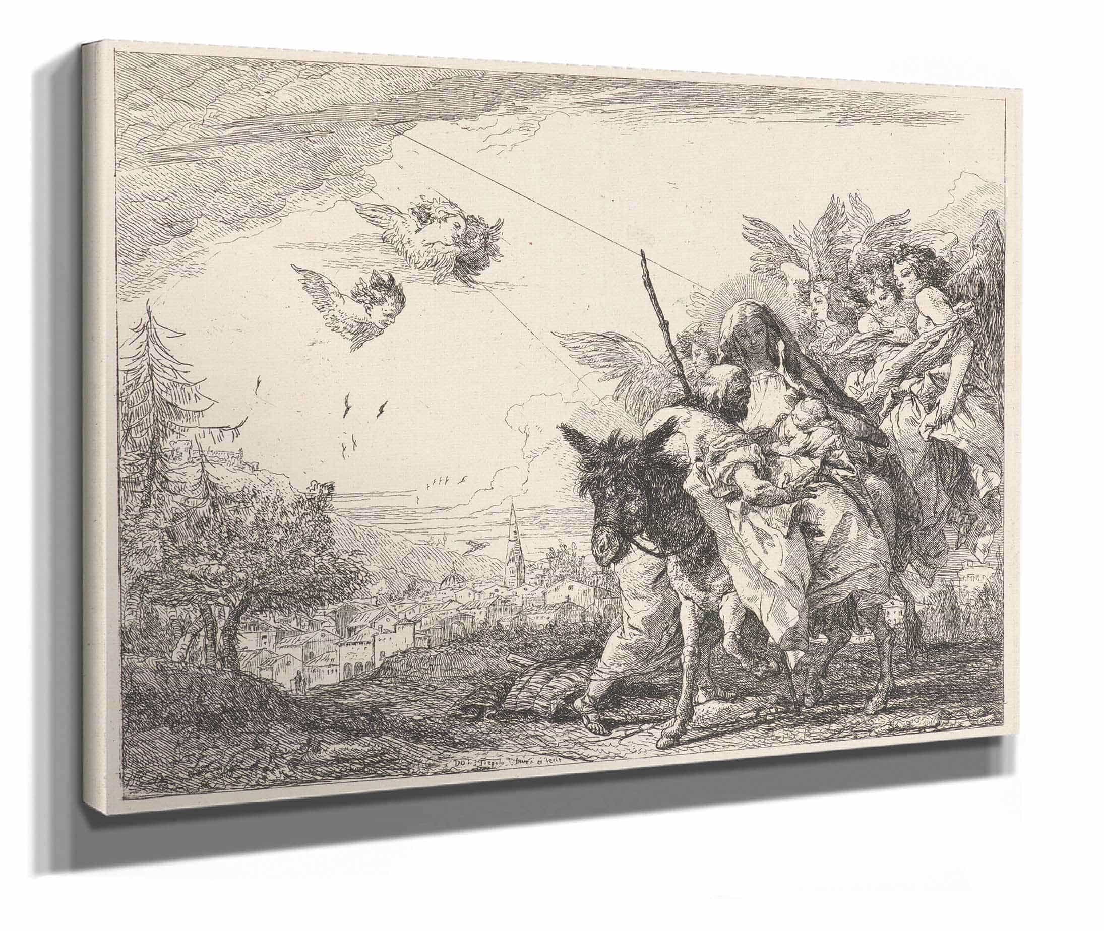 Joseph Standing Adores The Child by Giovanni Domenico Tiepolo