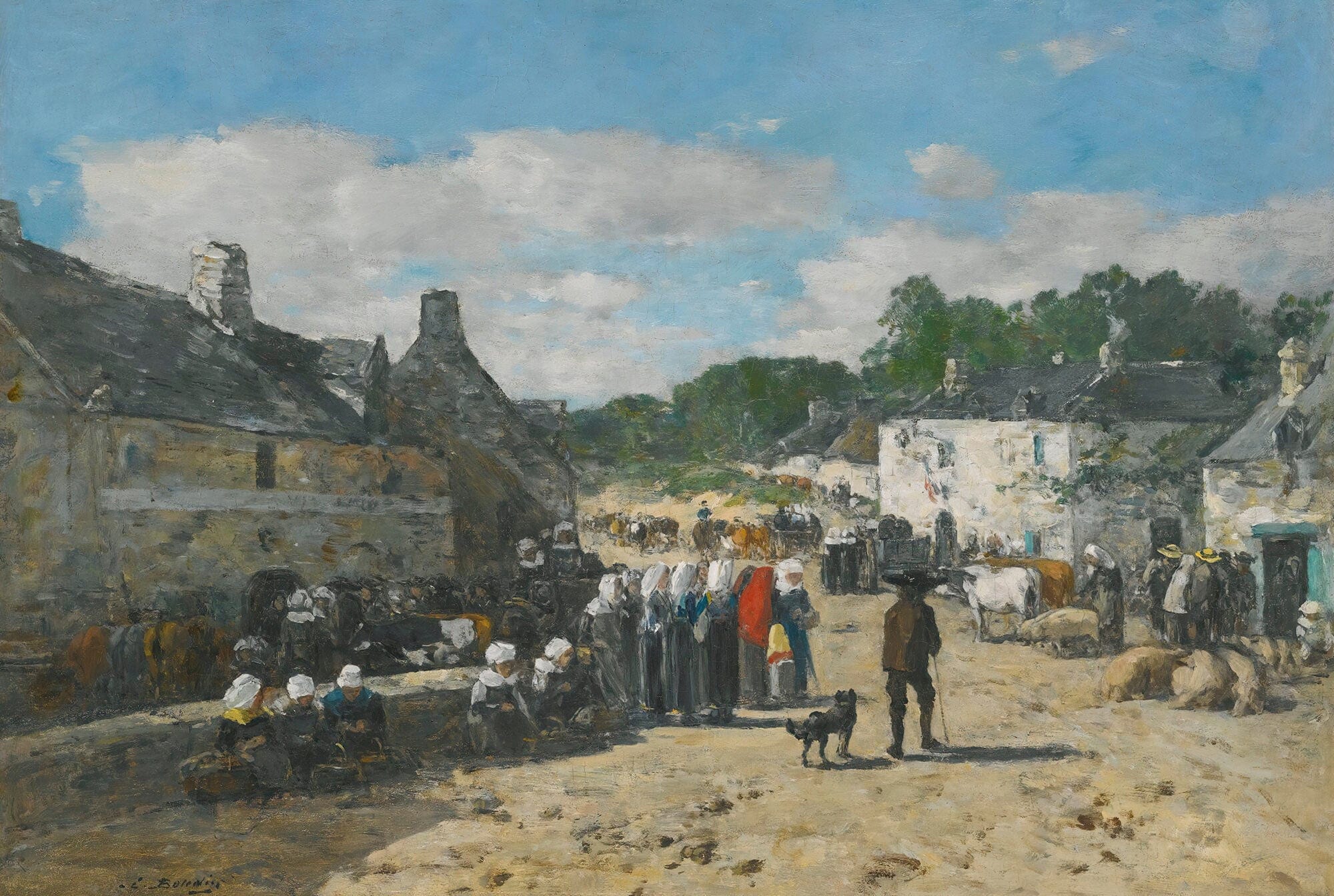 Jour De Foire En Bretagne by Eugene Boudin - Image 2