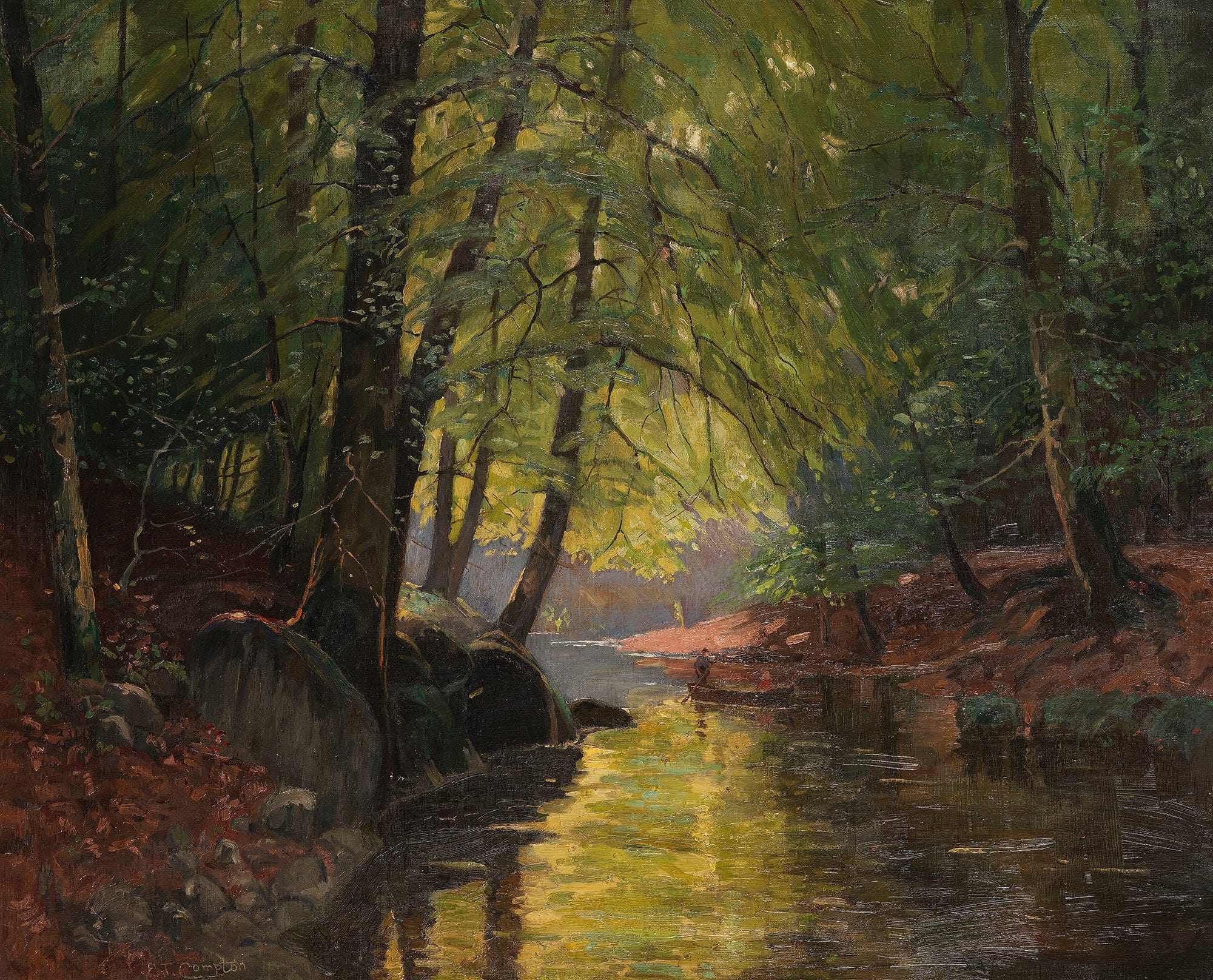 Kahnpartie Im Spreewald by Edward Theodore Compton - Image 2