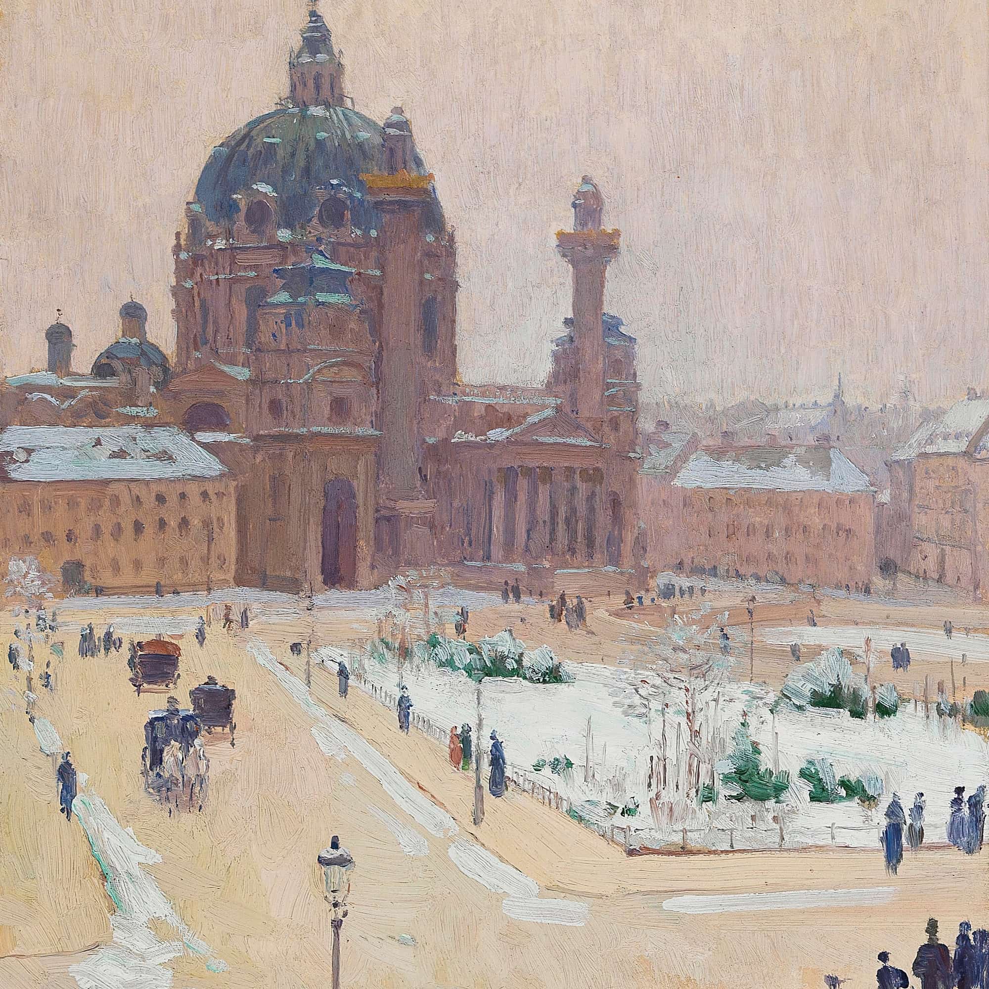 Karlskirche Im Winter Church Of St. Charles In Winter by Carl Moll - Image 4