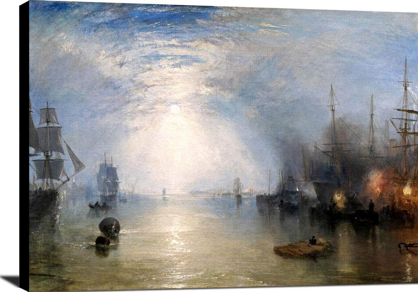Keelmen Heaving In Coals Moonlight J.m.w. Turner Canvas Art - Image 2