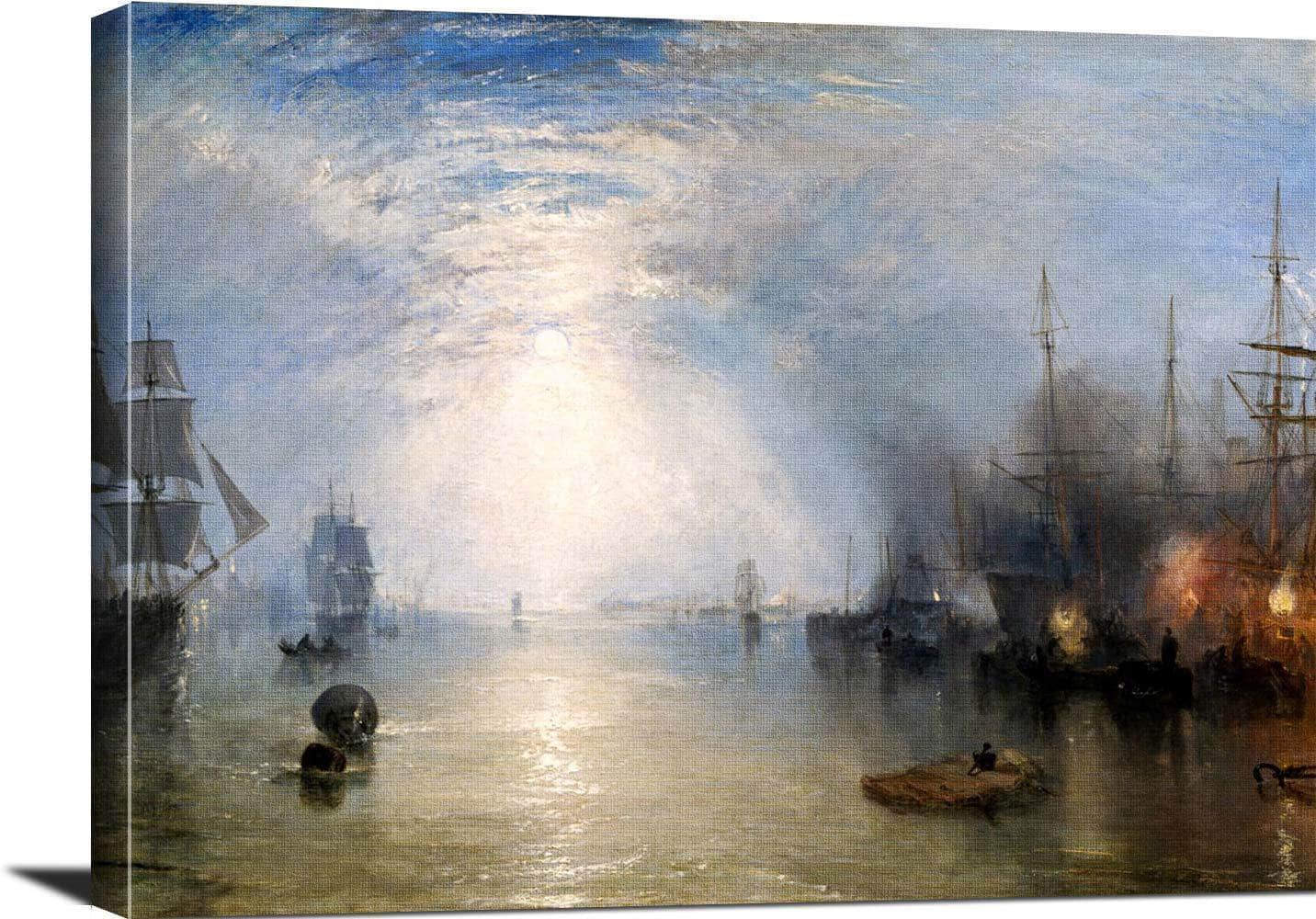 Keelmen Heaving In Coals Moonlight J.m.w. Turner Canvas Art - Image 3