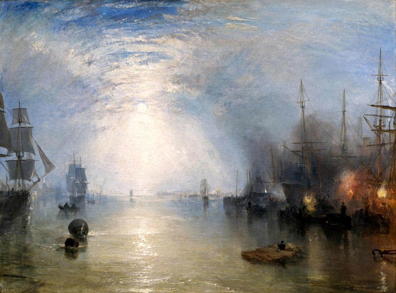 Keelmen Heaving In Coals Moonlight J.m.w. Turner Canvas Art - Image 5