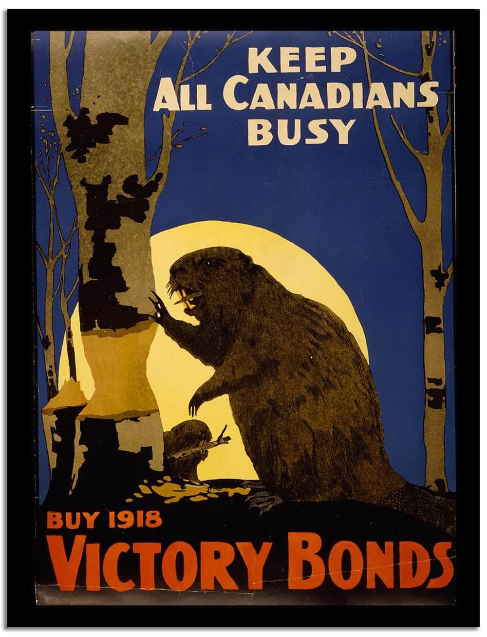 Keep All Canadians Busy Vintage Poster - Image 2