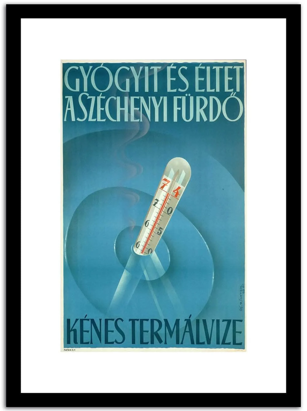 Kenes Termalvize Vintage Poster