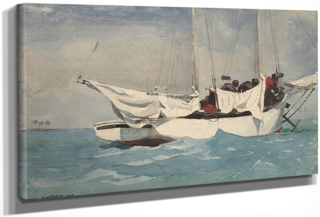 Key West, Hauling Anchor By Winslow Homer