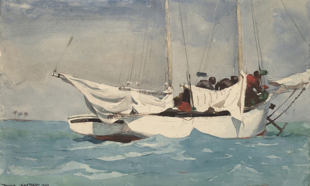 Key West, Hauling Anchor By Winslow Homer - Image 5