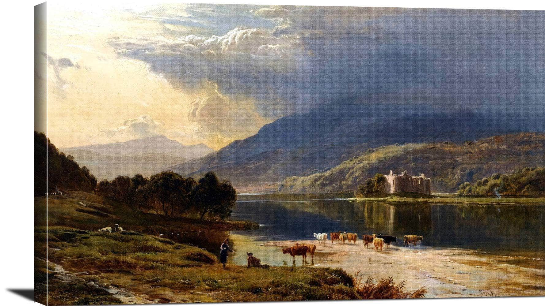 Kilchurn Castle, Loch Awe Painting Sidney Richard Percy Canvas Art - Image 3