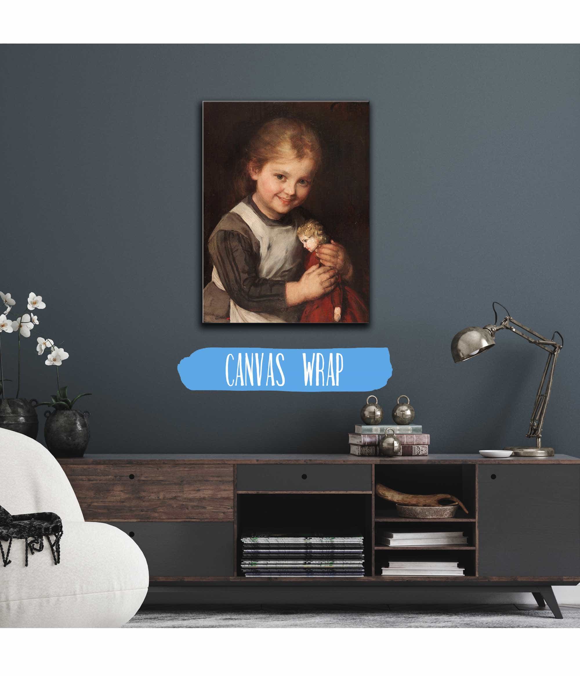 Kind Mit Puppe by Franz Von Defregger - Image 3