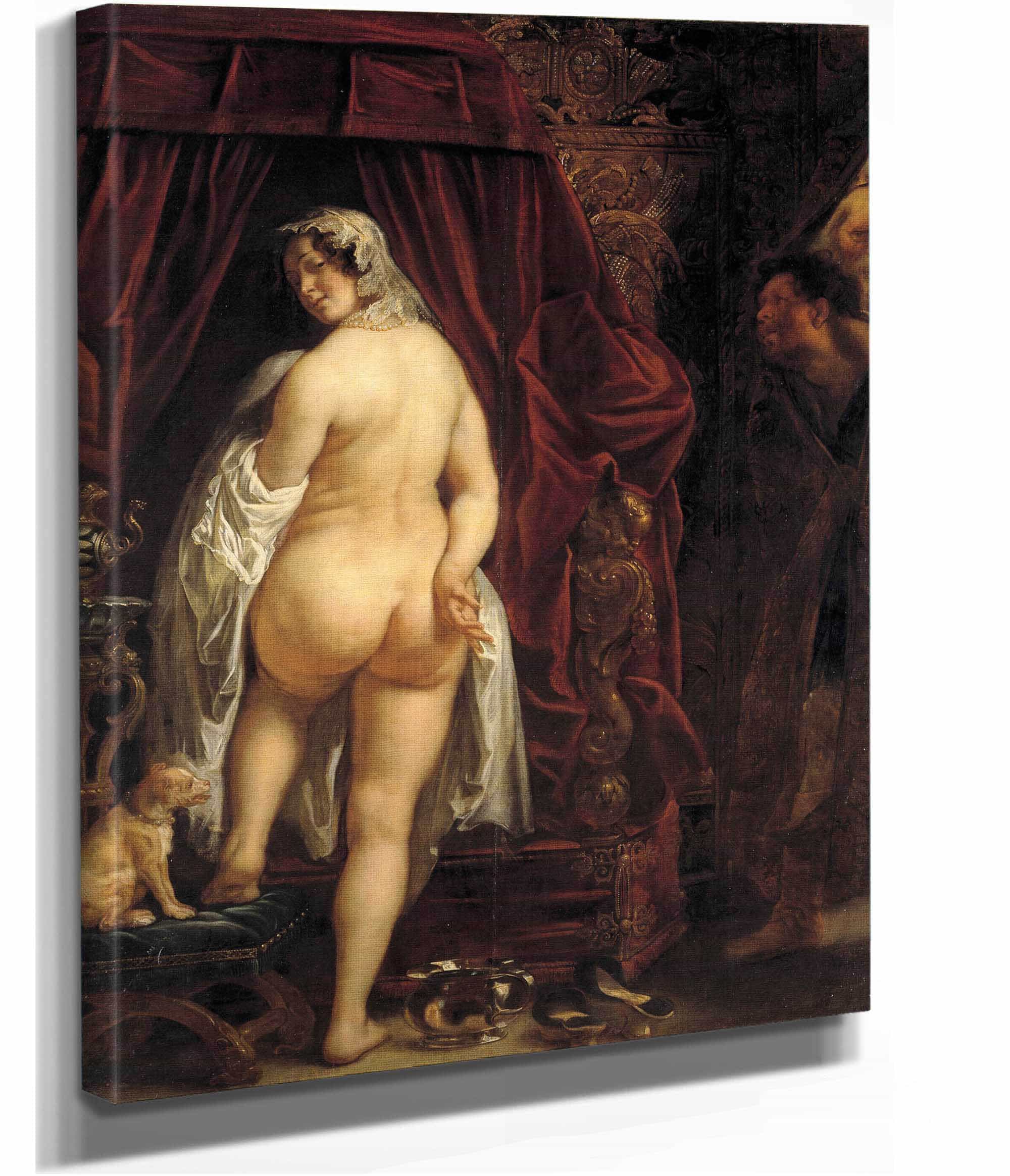 King Candaules Of Lydia Showing His Wife To Gyges by Jacob Jordaens - Image 2