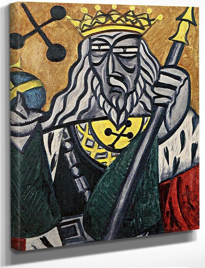 King Of Clubs 1915 By Olga Rozanova