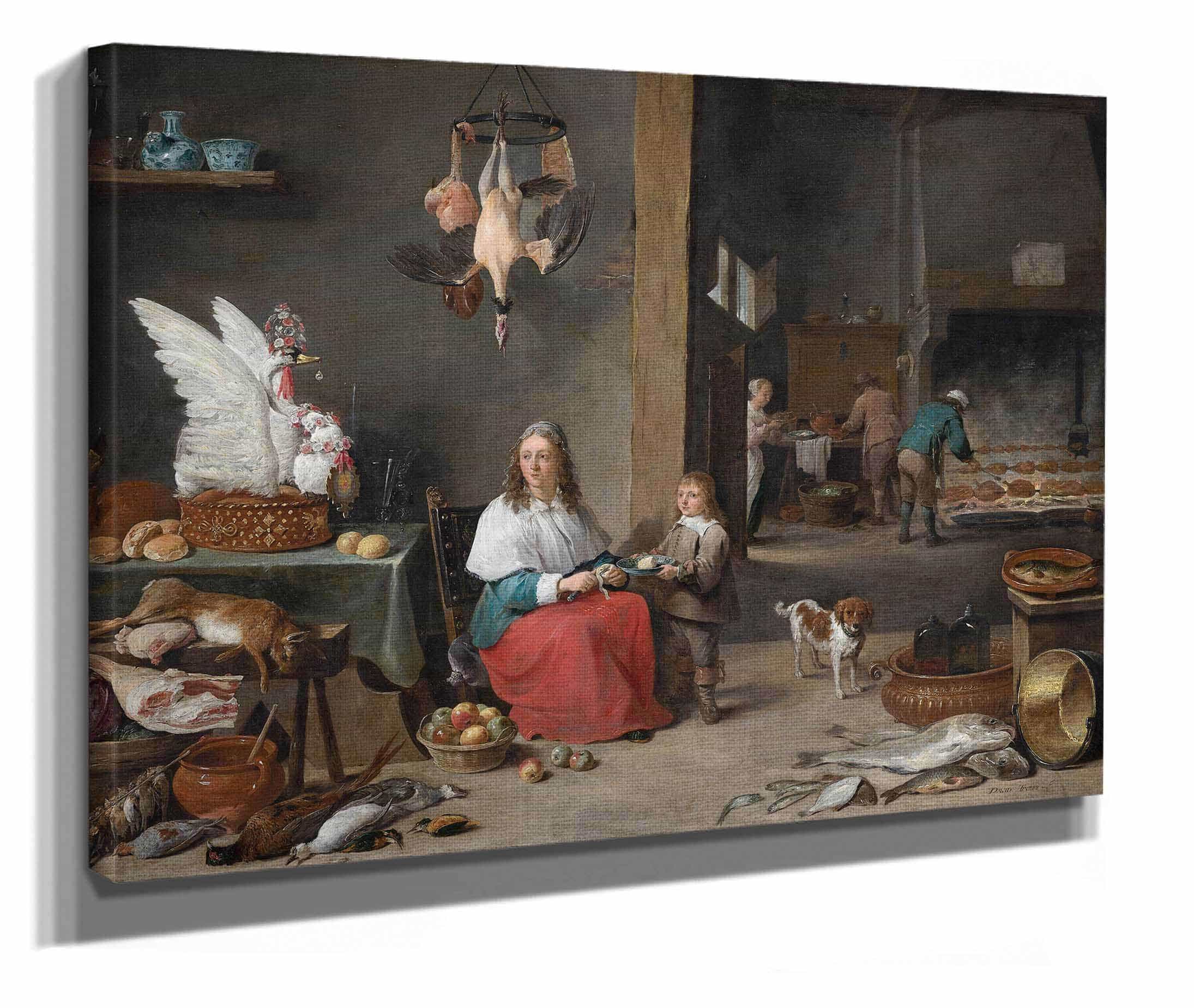 Kitchen Interior by David Teniers The Younger - Image 2