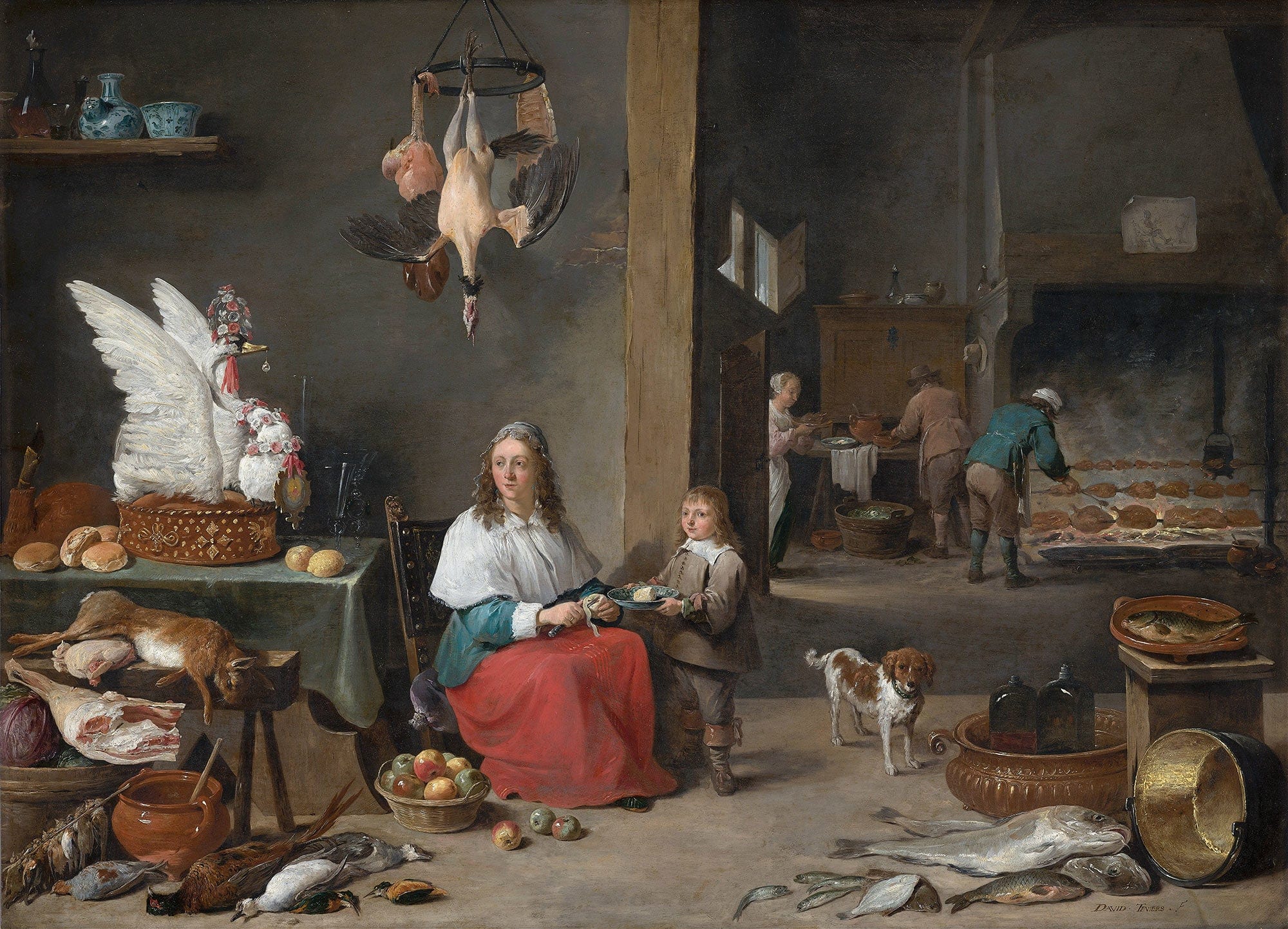 Kitchen Interior by David Teniers The Younger - Image 4