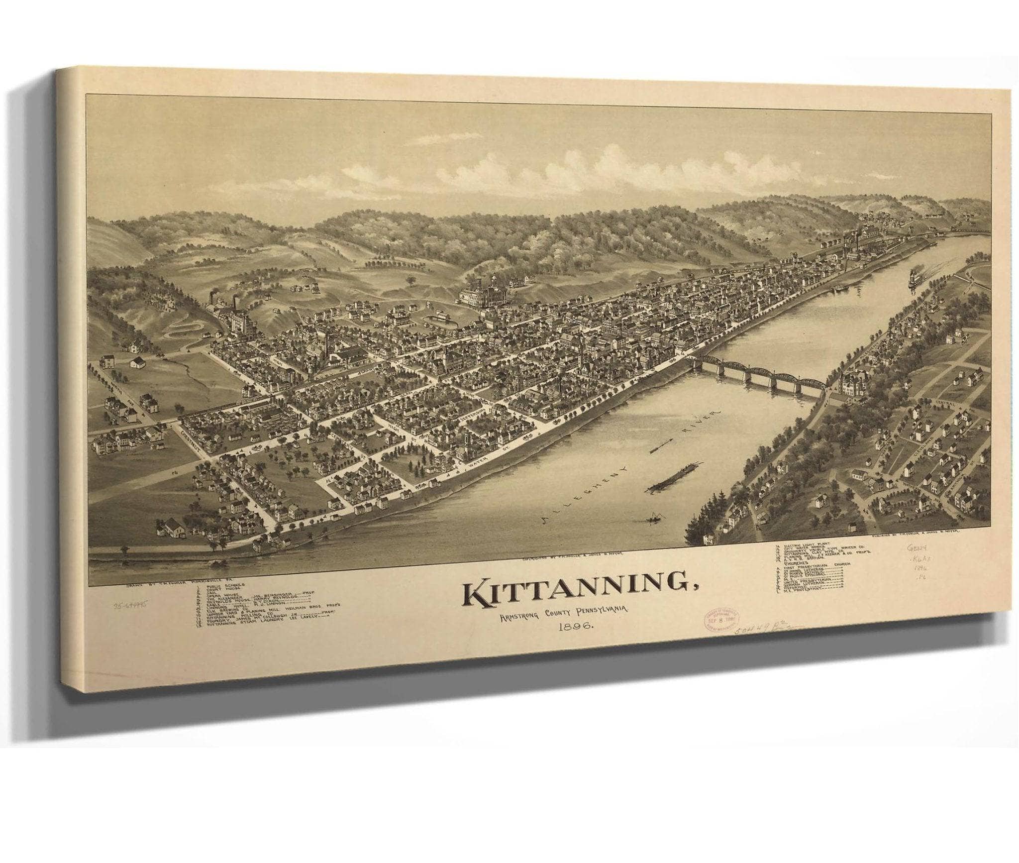 Kittanning Armstrong County Pennsylvania 1896 State Of Pennsylvania