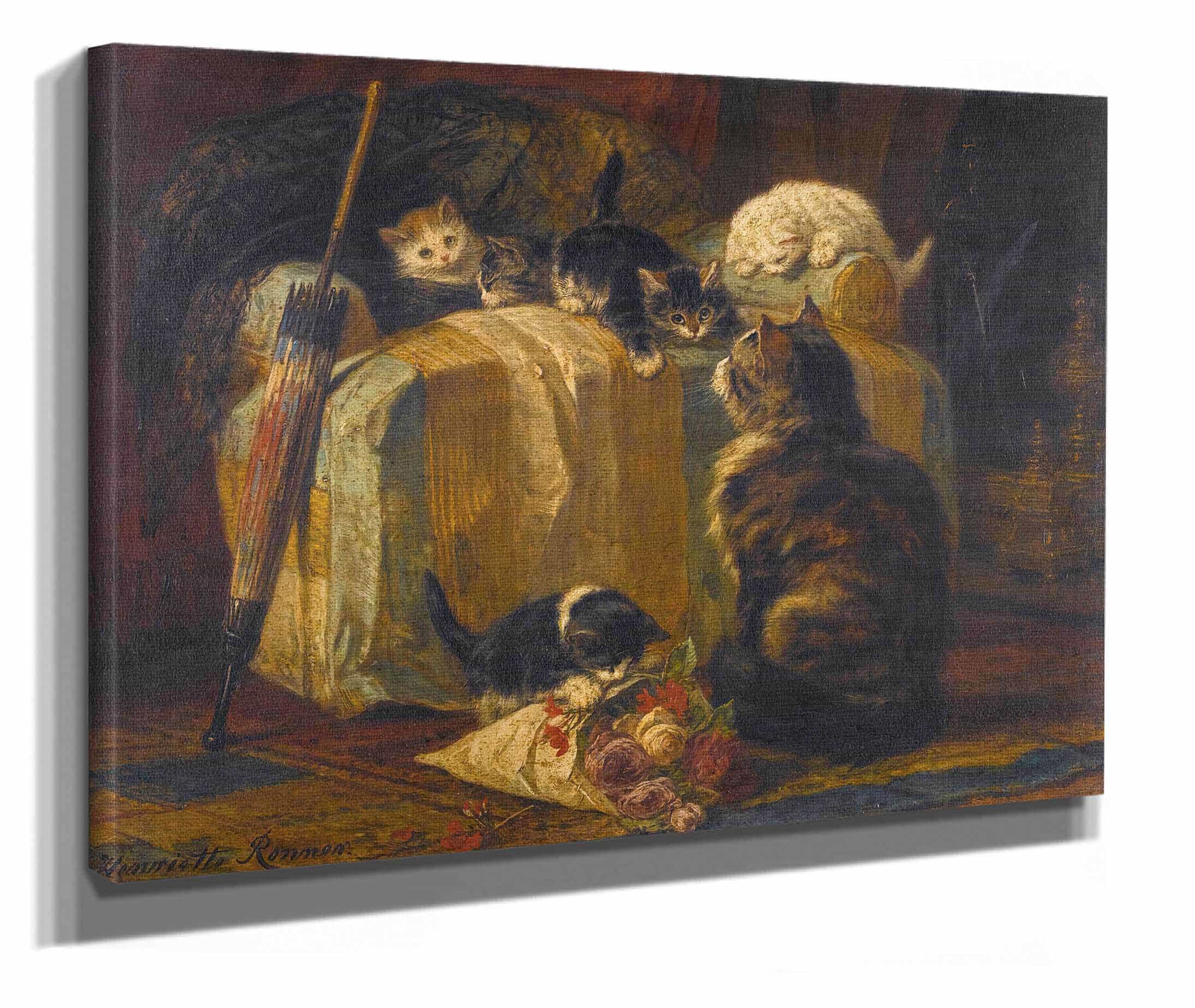 Kittens At Play by Henriette Ronner Knip - Image 8