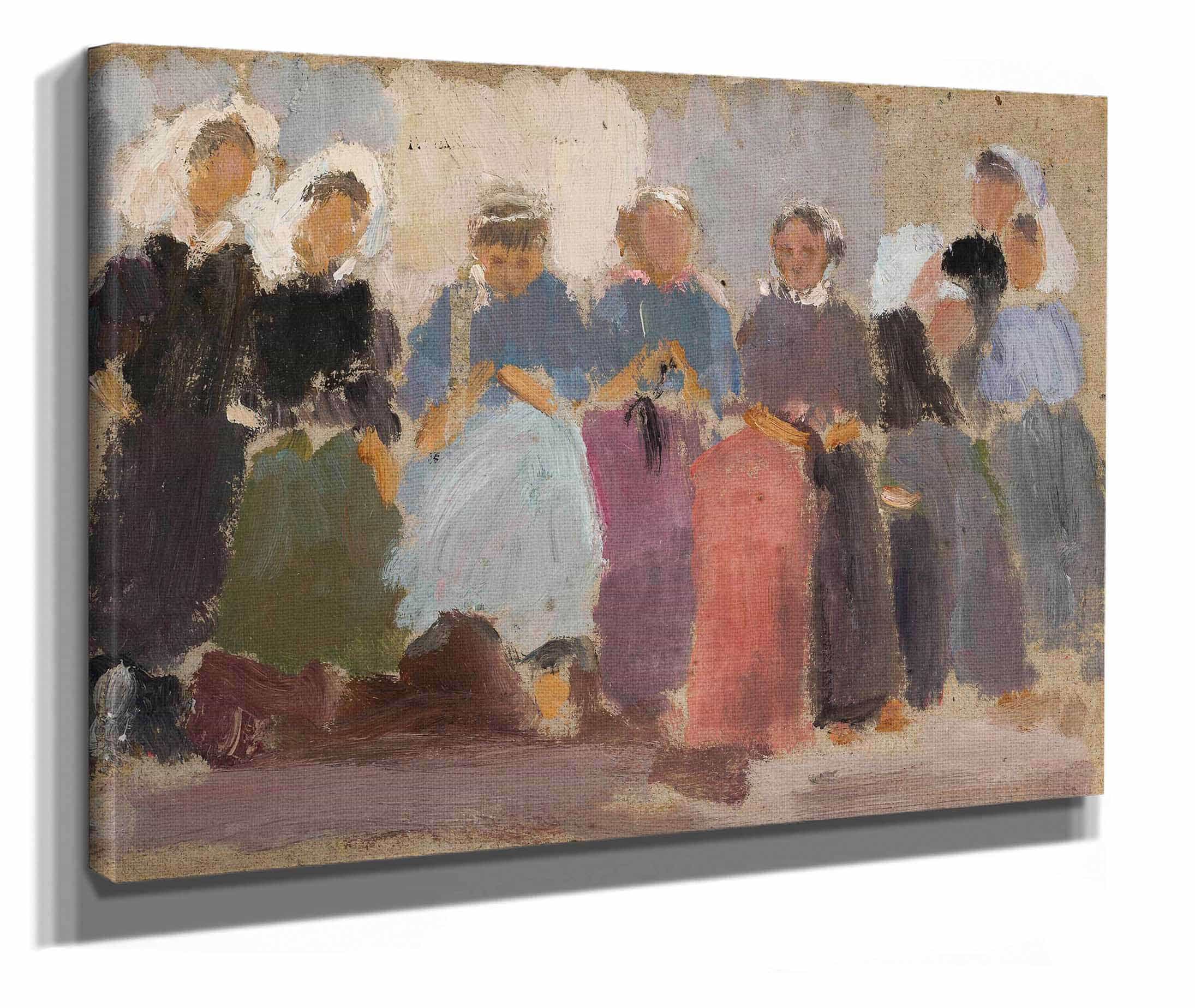 Knitting Women Sketch by Tadeusz Makowski - Image 2