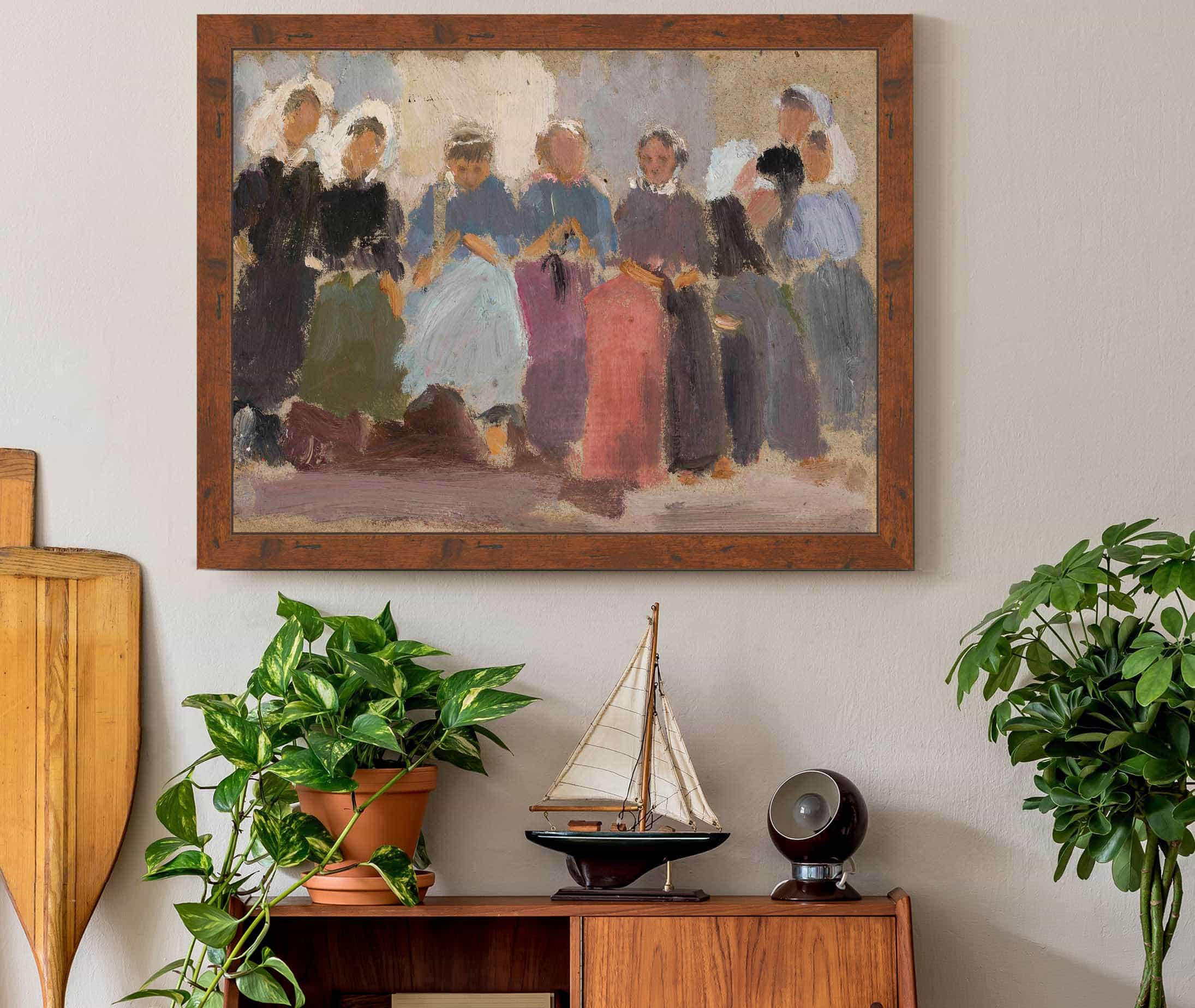 Knitting Women Sketch by Tadeusz Makowski - Image 3