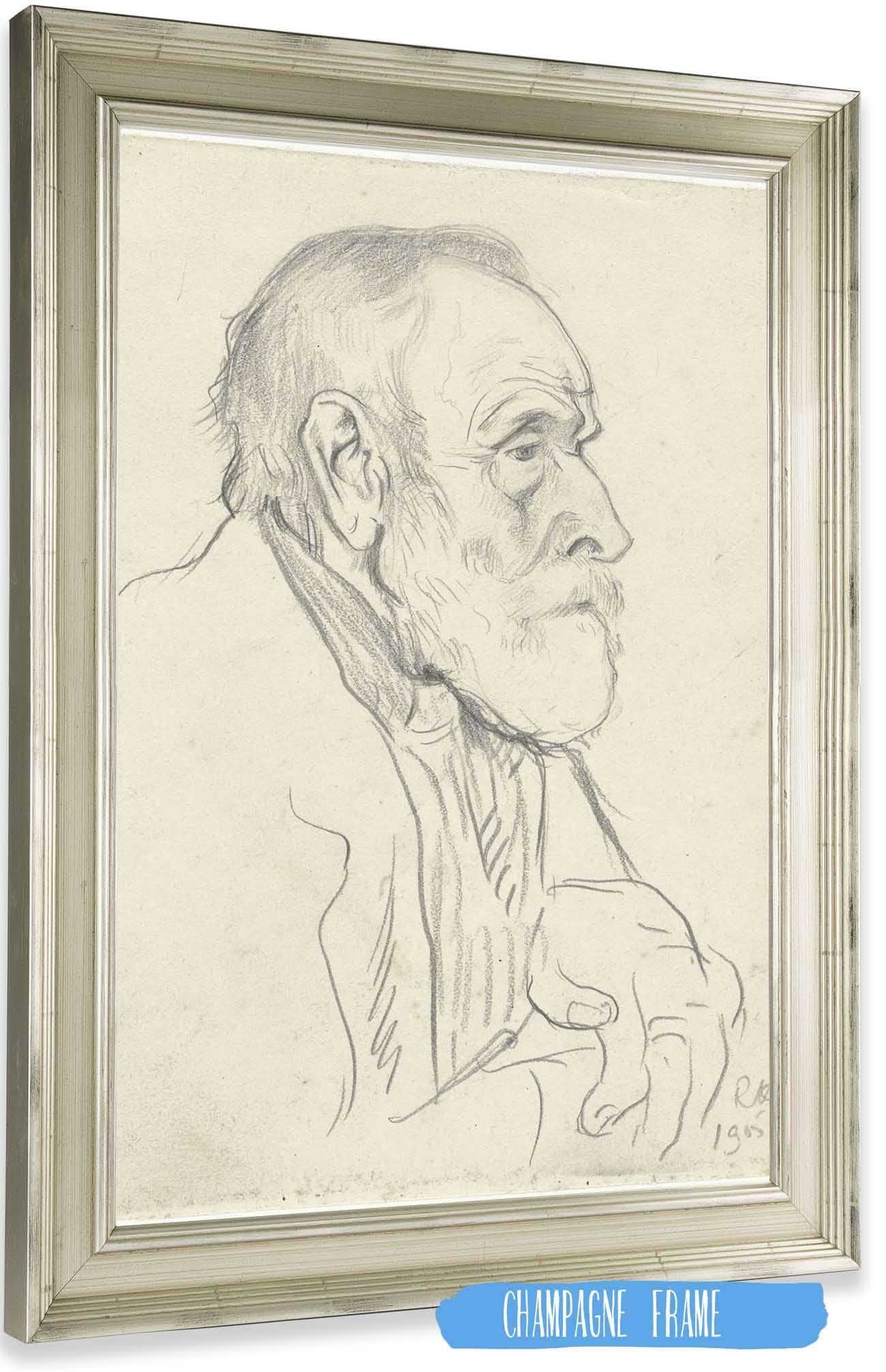 Kop Van Een Oude Man Van Opzij by Richard Nicolaus Roland Holst