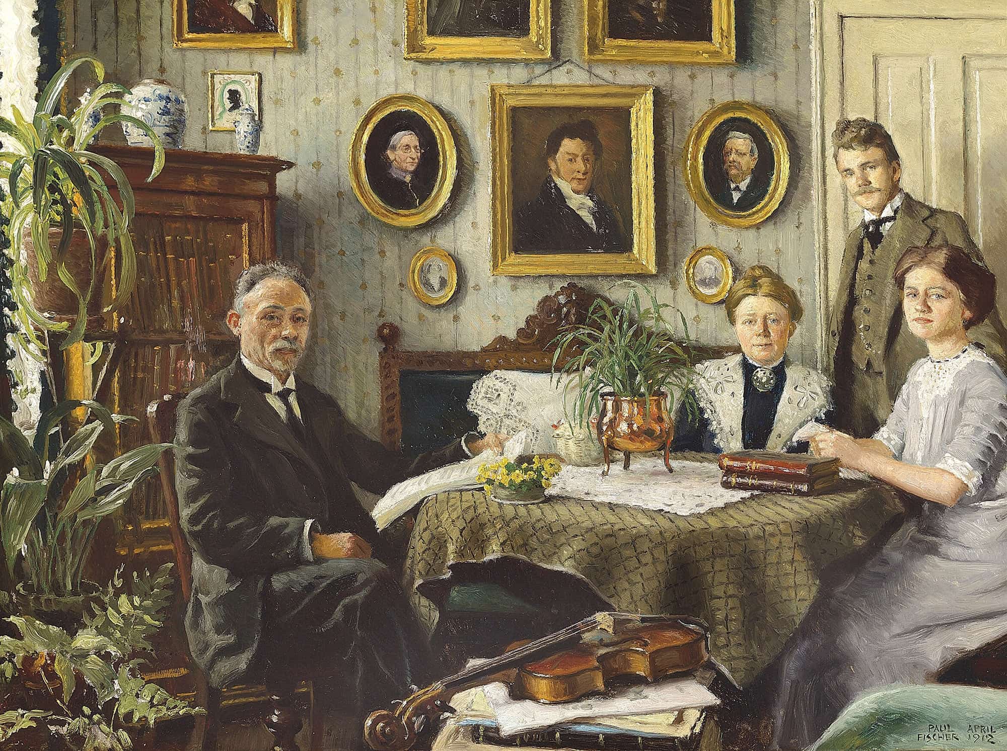 Kunstnerens Familie by Paul Fischer