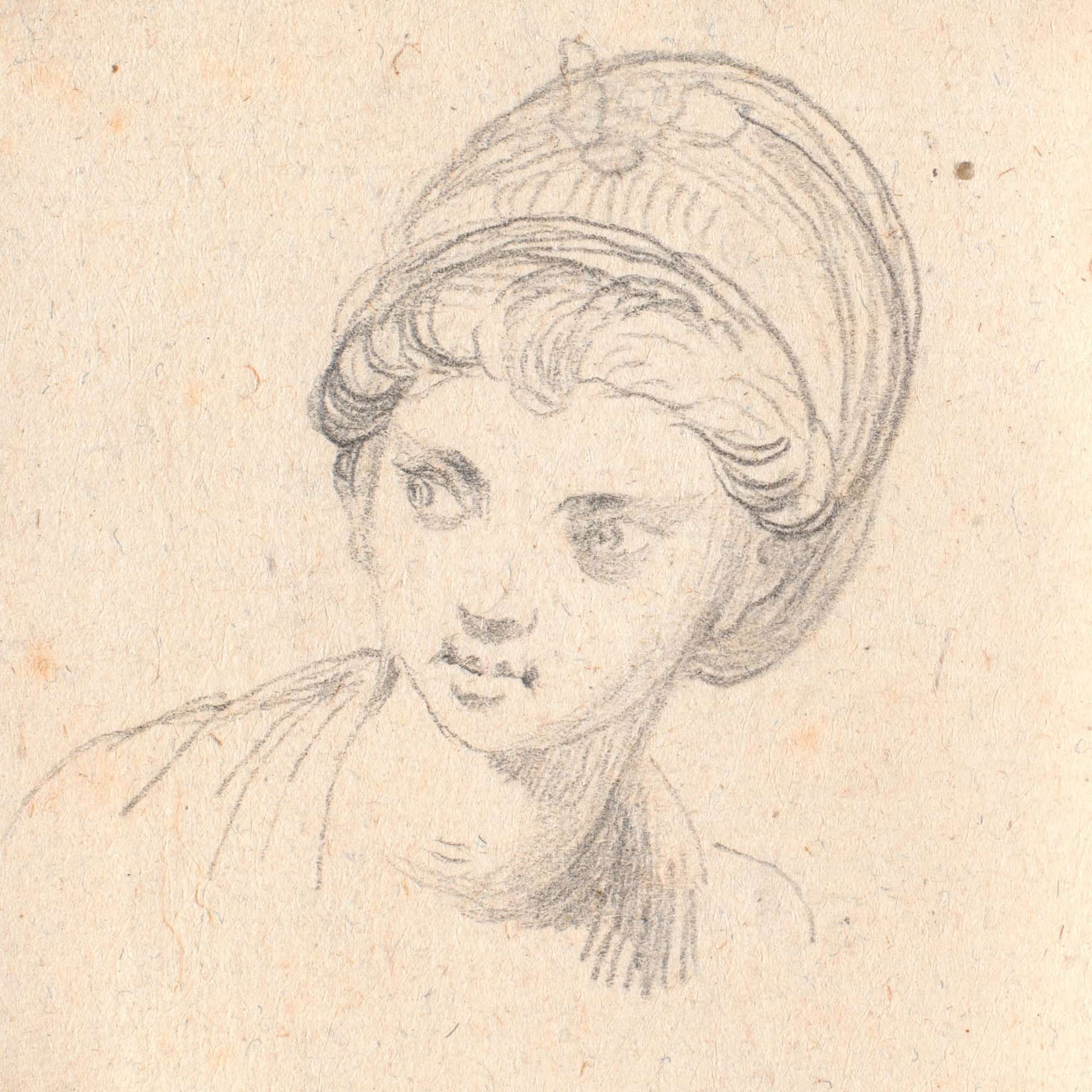 Kvindehoved Med Turban by Jens Juel - Image 4