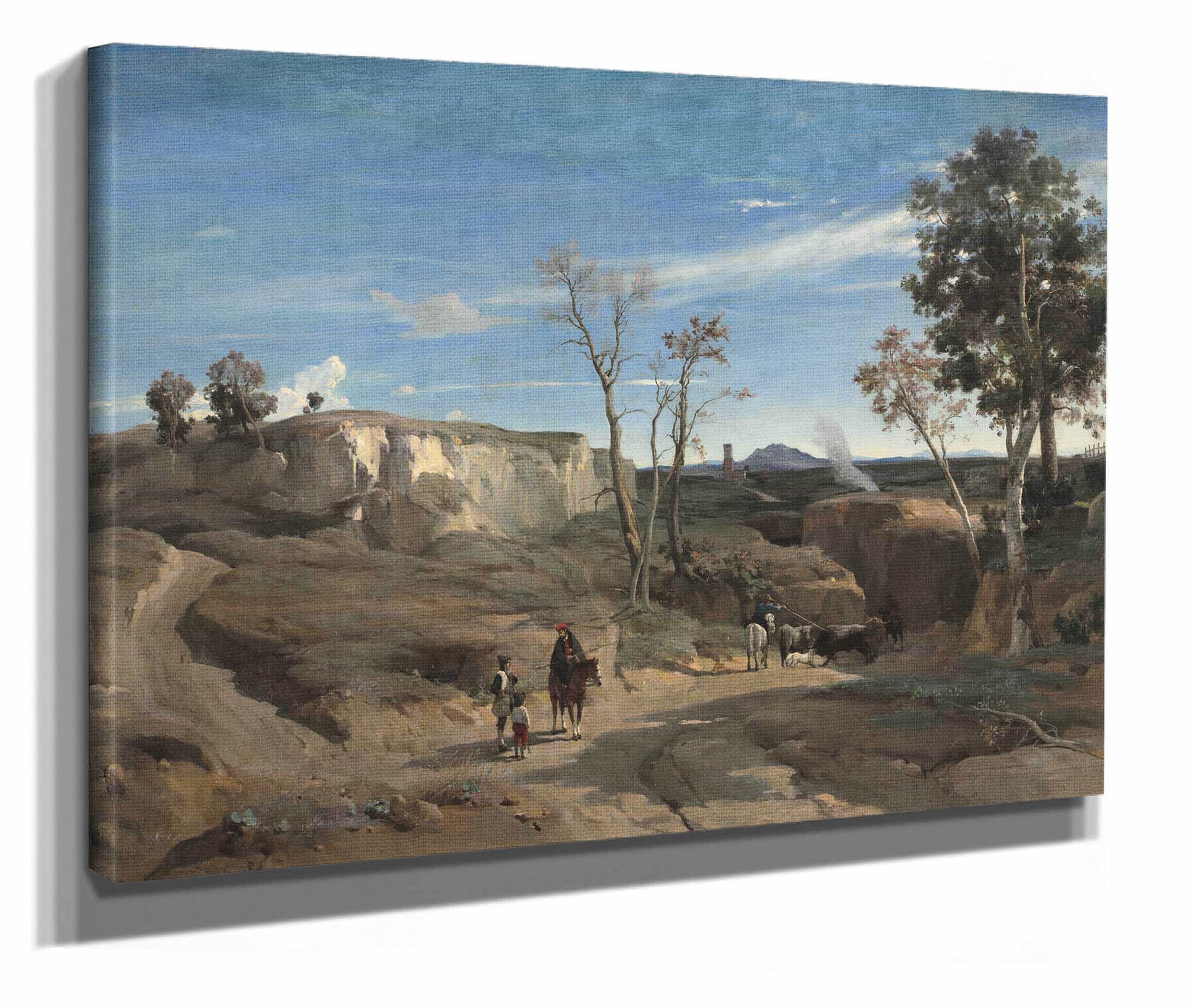 La Cervara The Roman Campagna by Jean Baptiste Camille Corot