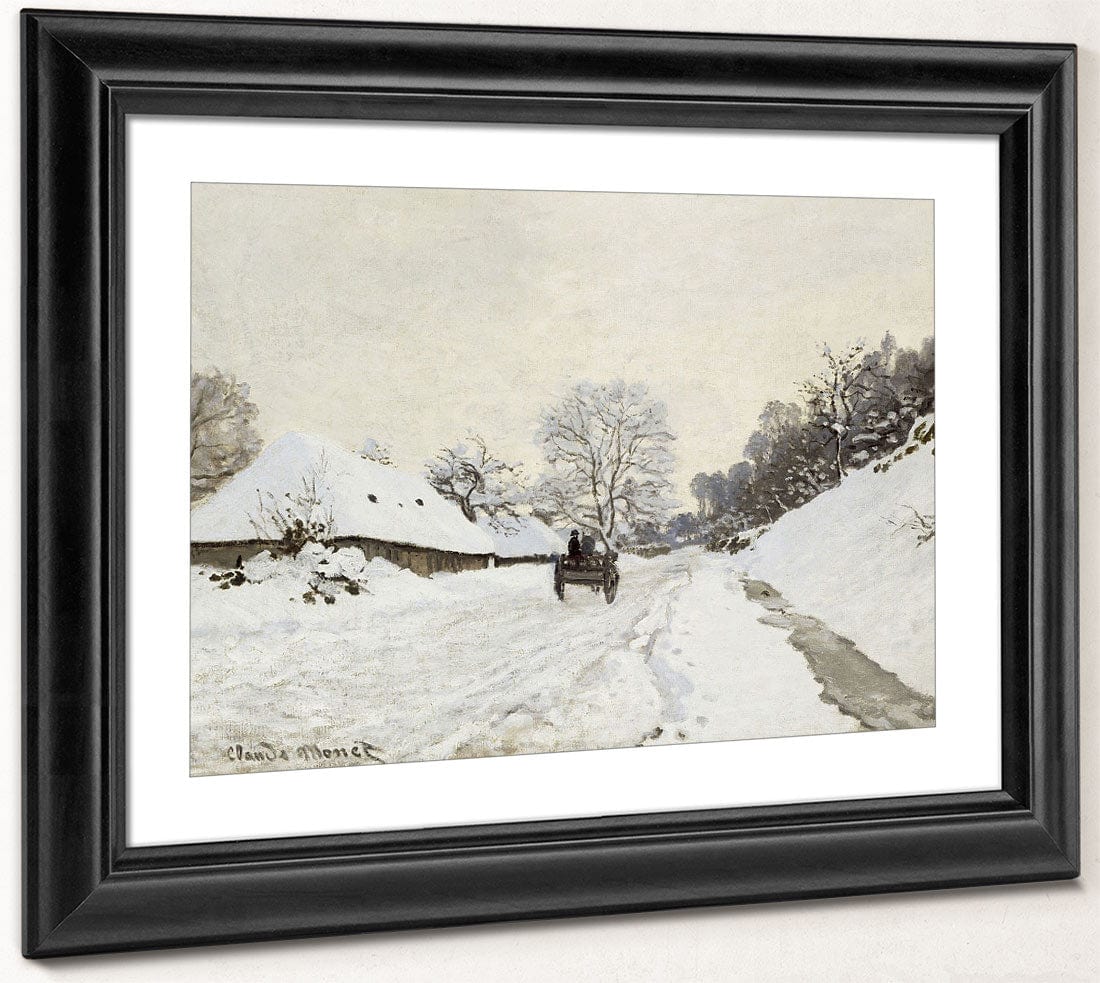 La Charrette. Route Sous La Neige A Honfleur, Avec La Ferme Saint Simeon By Claude Monet - Image 2
