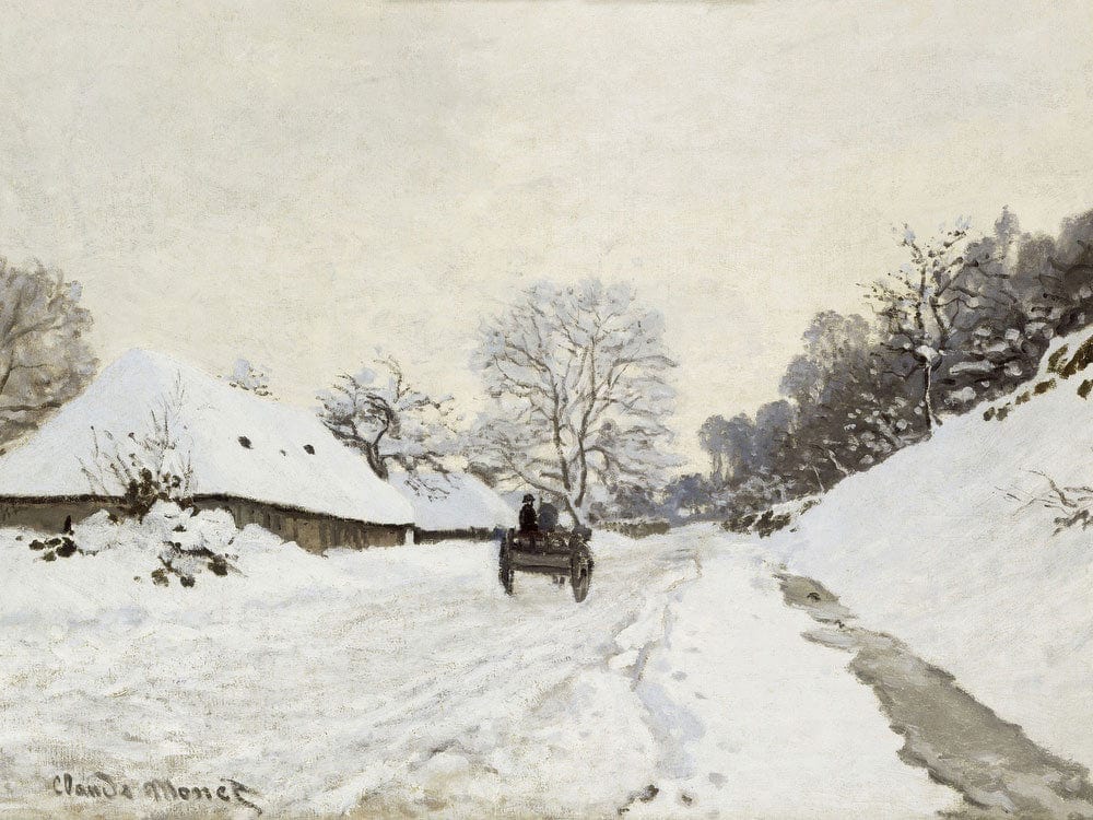 La Charrette. Route Sous La Neige A Honfleur, Avec La Ferme Saint Simeon By Claude Monet - Image 5