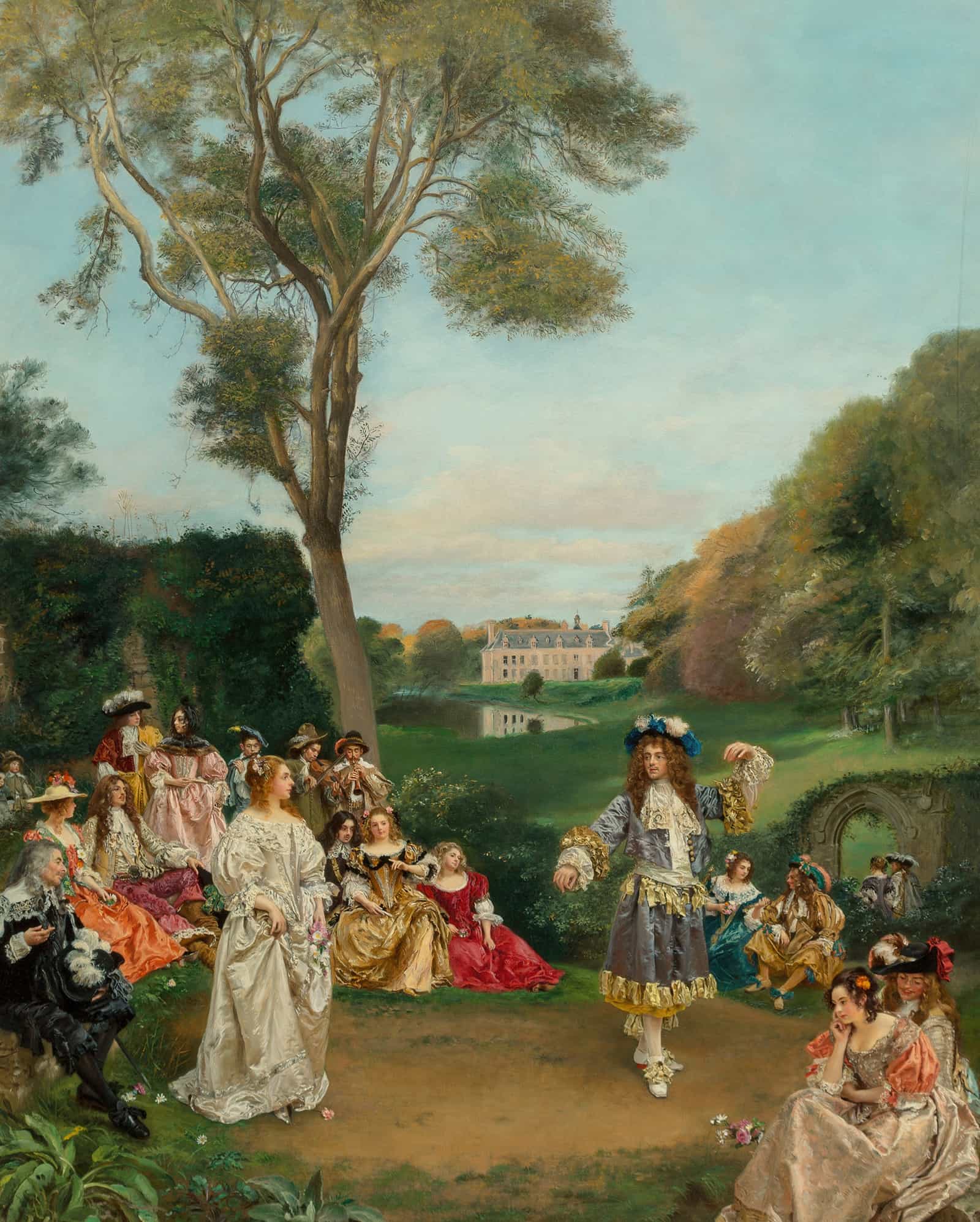 La Danse Chateau De Kerduel Comte De Champagny by Gustave Jean Jacquet