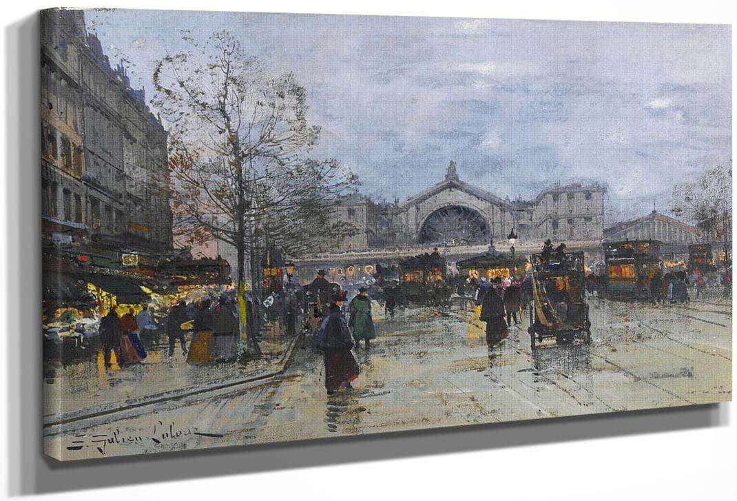 La Gare De Lest By Eugene Galien Laloue