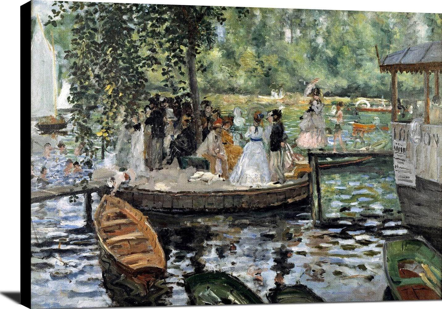 La Grenouillere Painting Auguste Renoir Canvas Art - Image 2