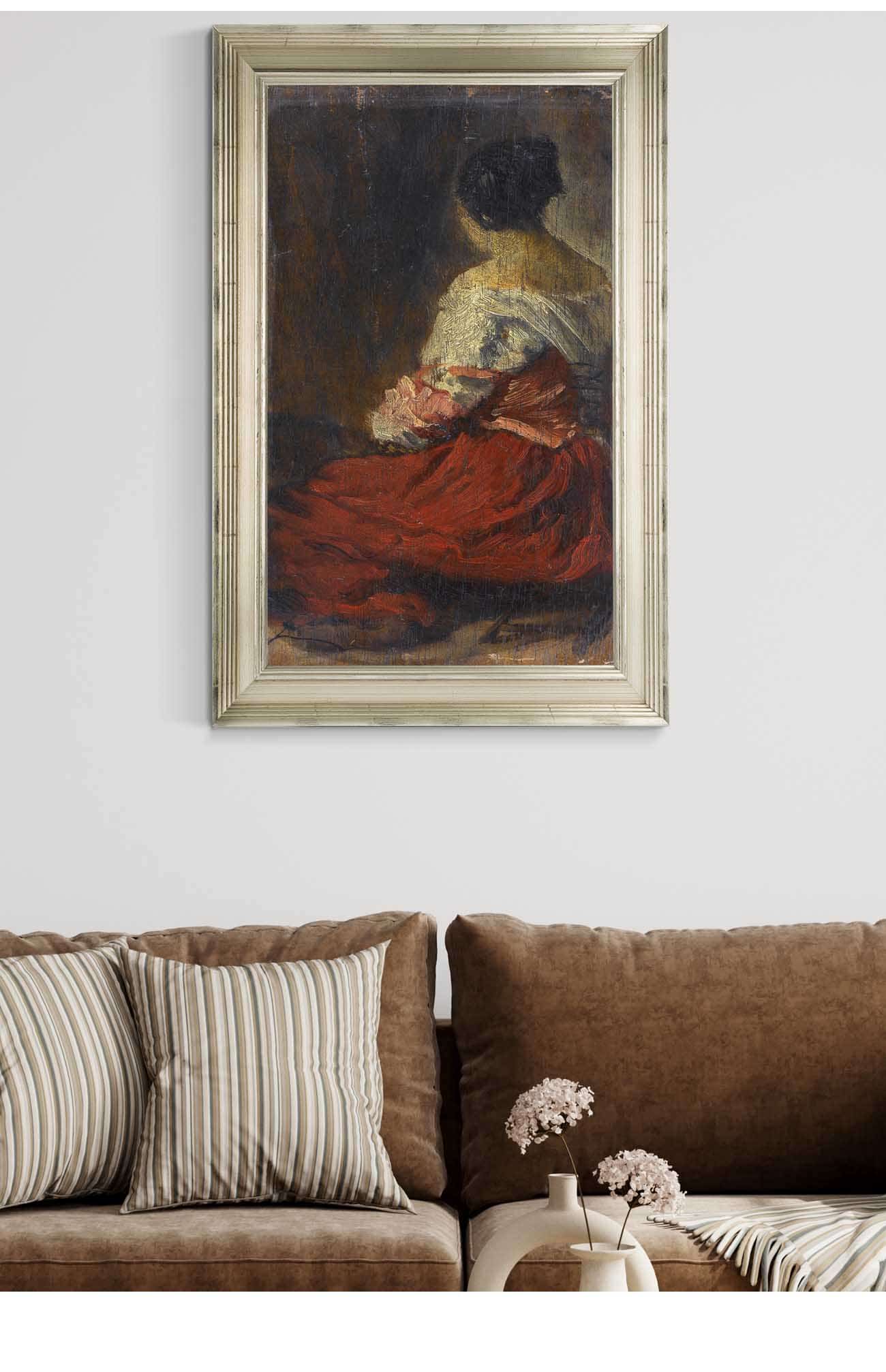 La Jupe Rouge by Felix Ziem - Image 5