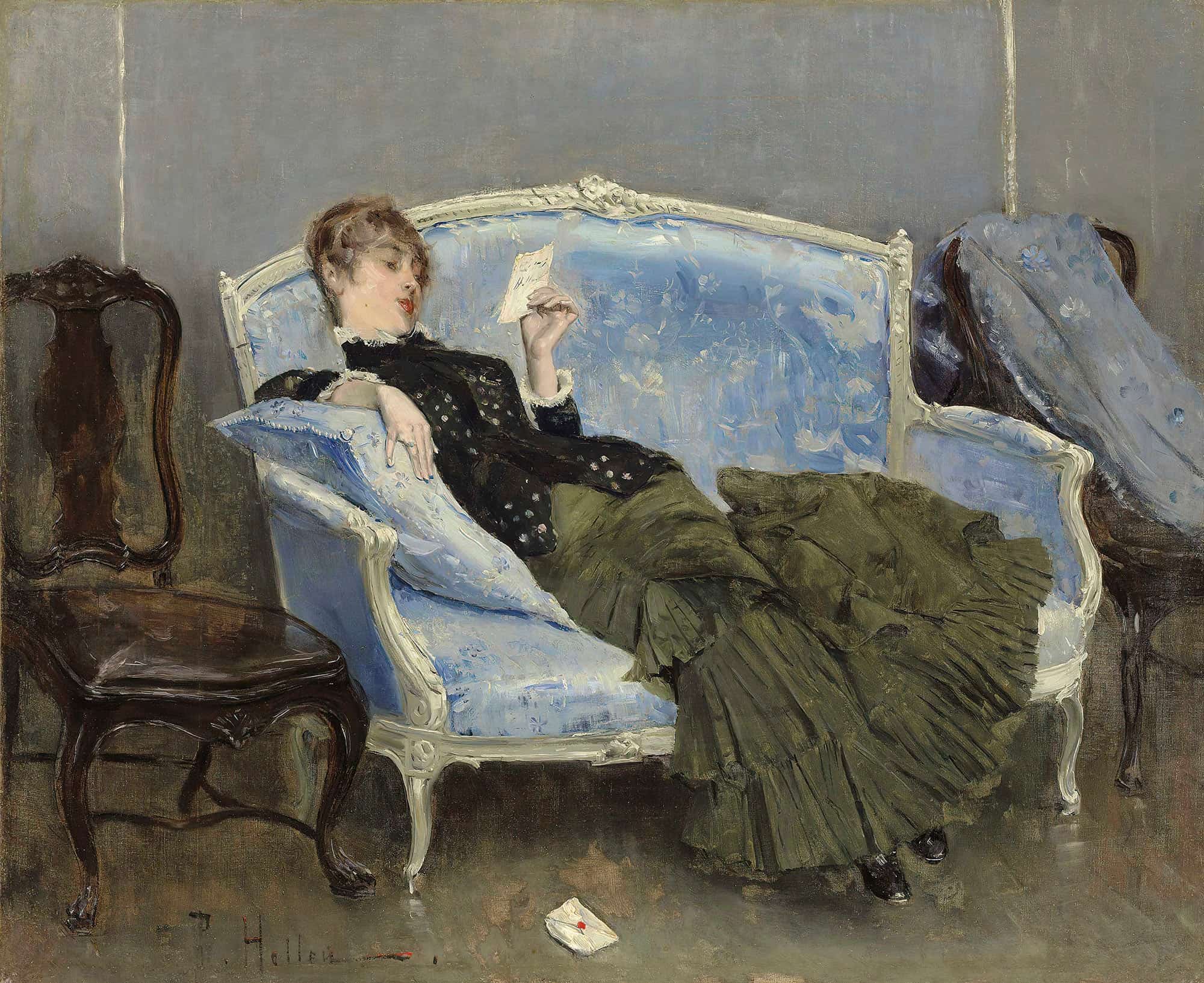 La Lettre by Paul Cesar Helleu