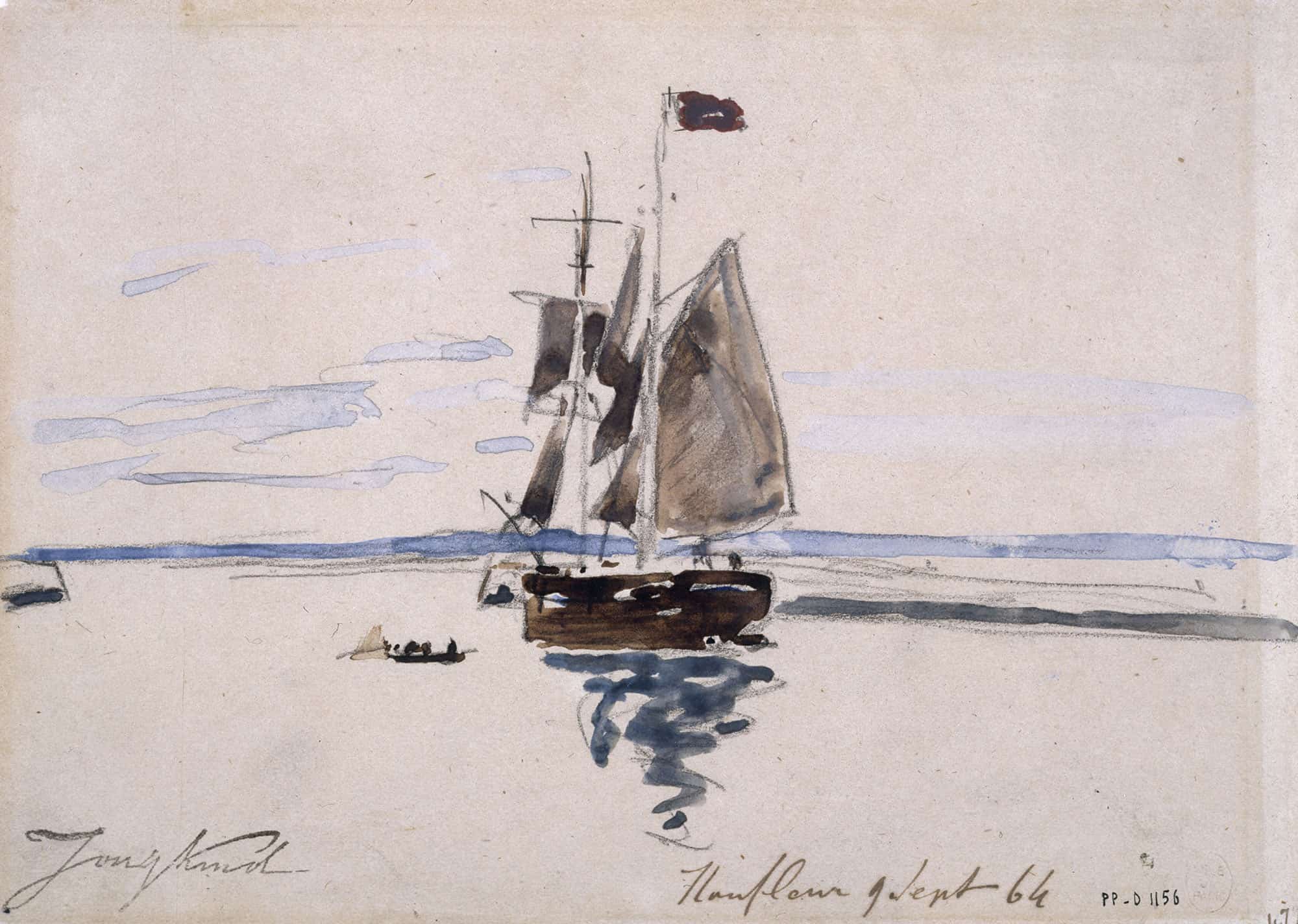 La Mer A Honfleur by Johan Barthold Jongkind