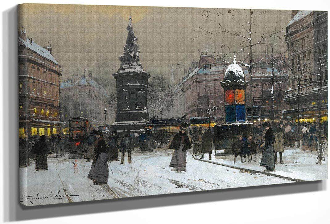 La Place De Clichy Paris By Eugene Galien Laloue
