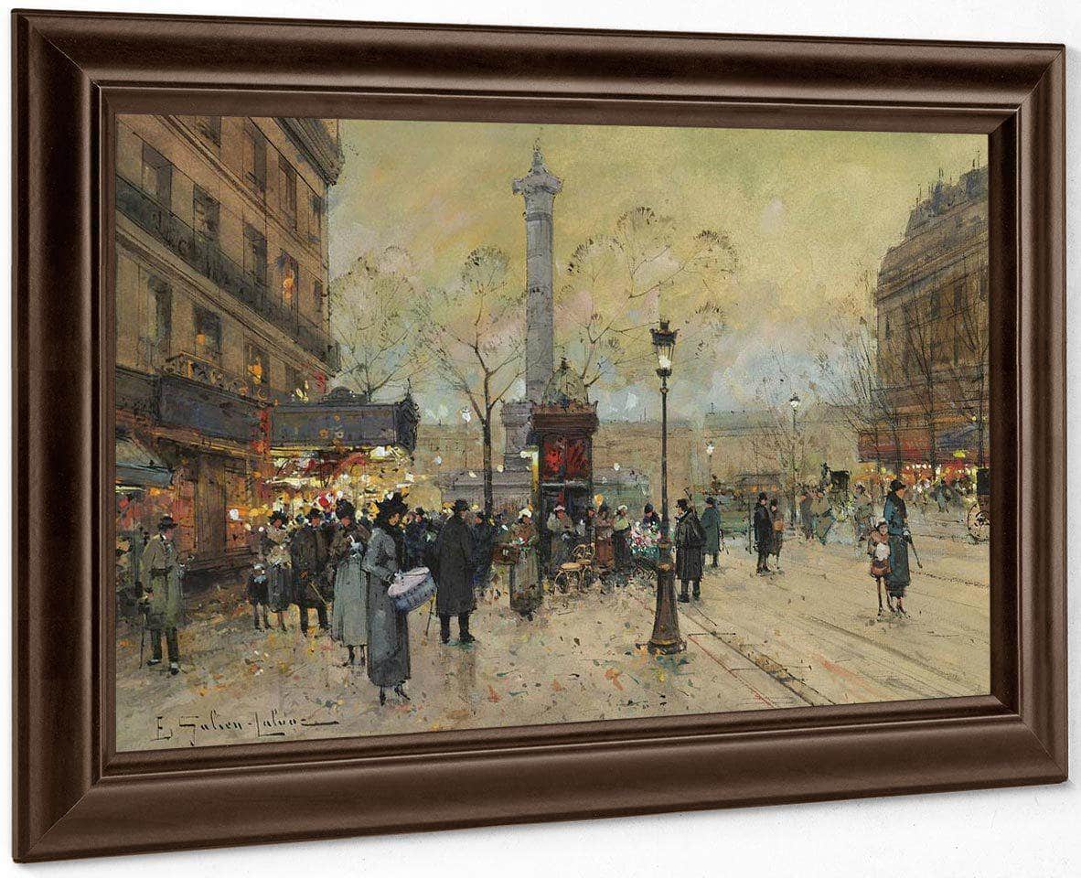 La Place De La Bastille By Eugene Galien Laloue - Image 5