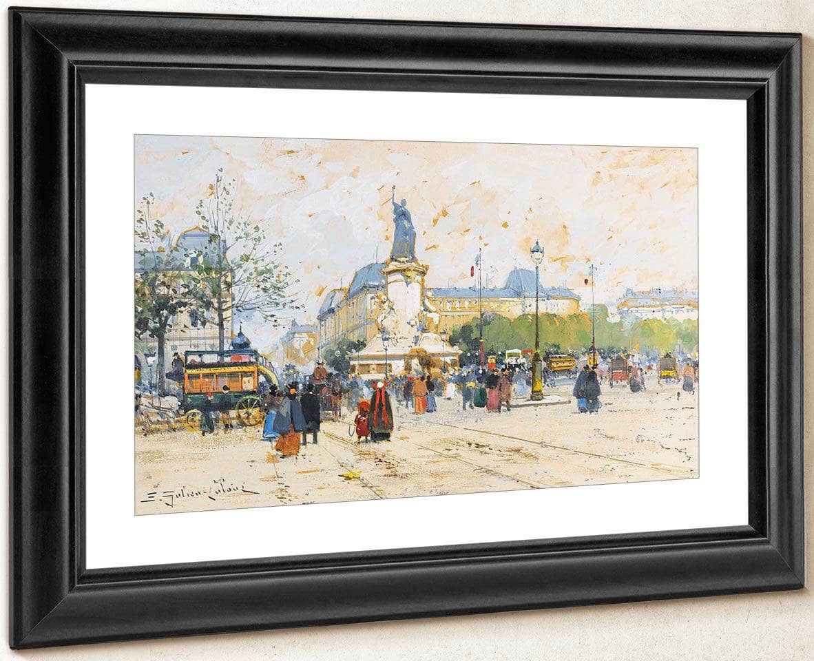La Place De La Republique By Eugene Galien Laloue - Image 2