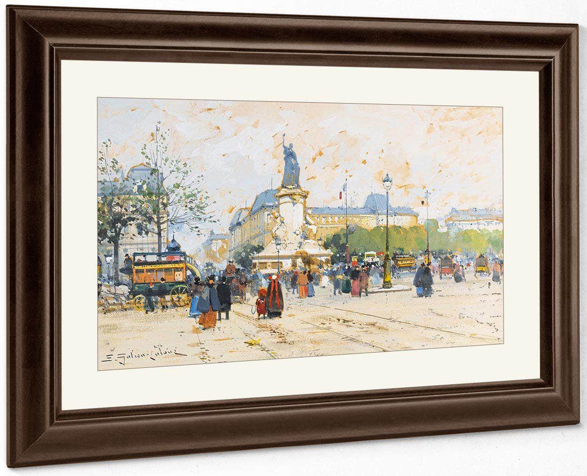 La Place De La Republique By Eugene Galien Laloue - Image 4