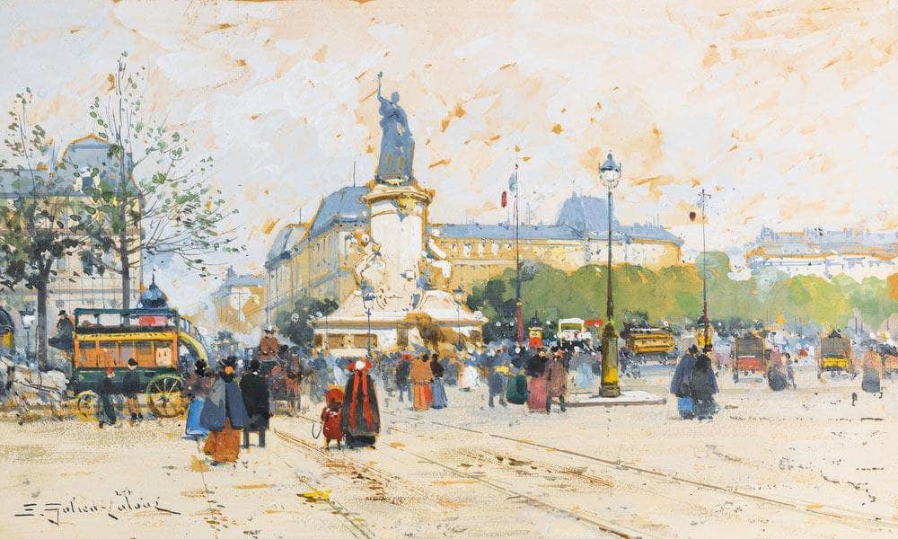 La Place De La Republique By Eugene Galien Laloue - Image 6