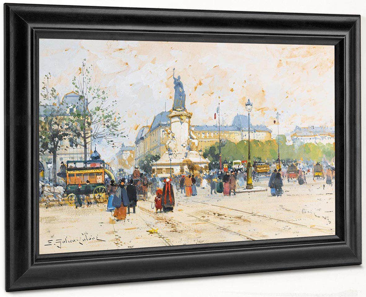 La Place De La Republique By Eugene Galien Laloue - Image 7