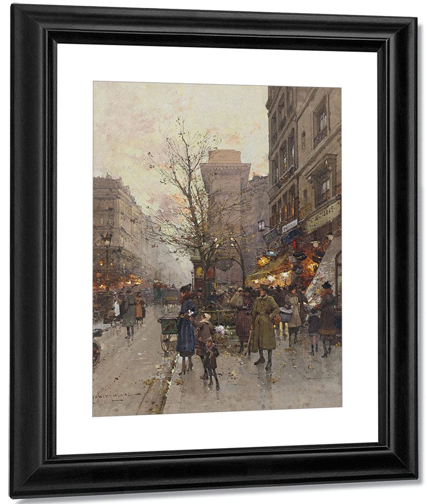 La Porte Saint Denis Paris By Eugene Galien Laloue - Image 3
