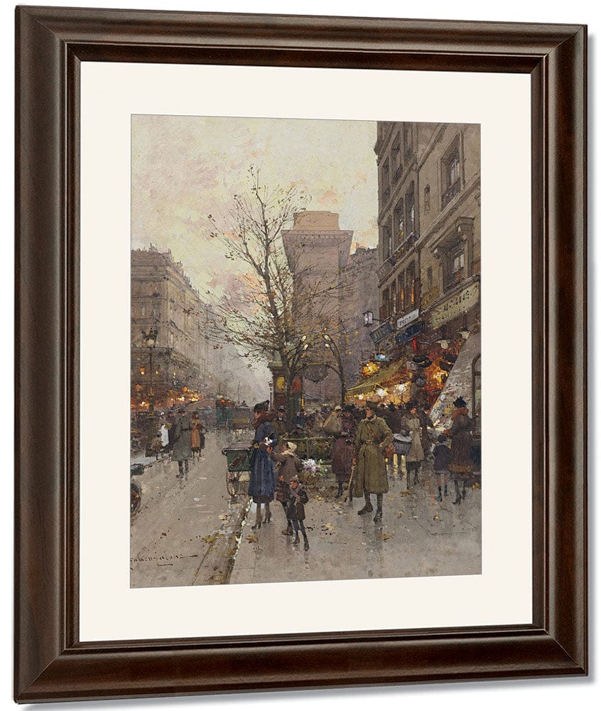 La Porte Saint Denis Paris By Eugene Galien Laloue - Image 4