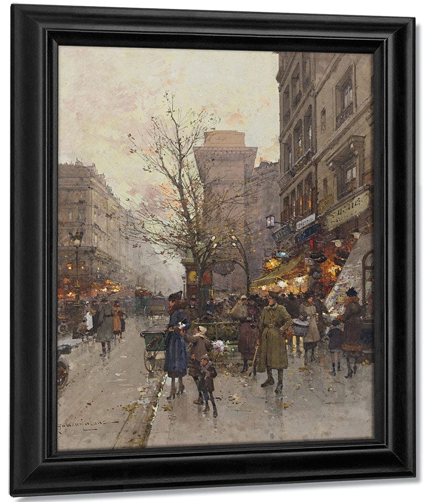 La Porte Saint Denis Paris By Eugene Galien Laloue - Image 7