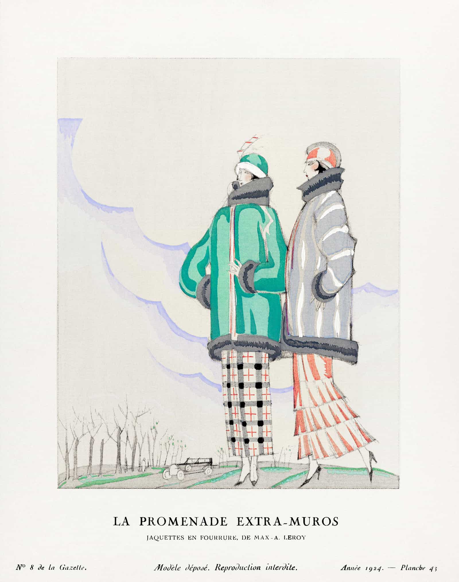 La Promenade Extra Muros Jaquettes En Fourrure De Max A Leroy by Charles Martin