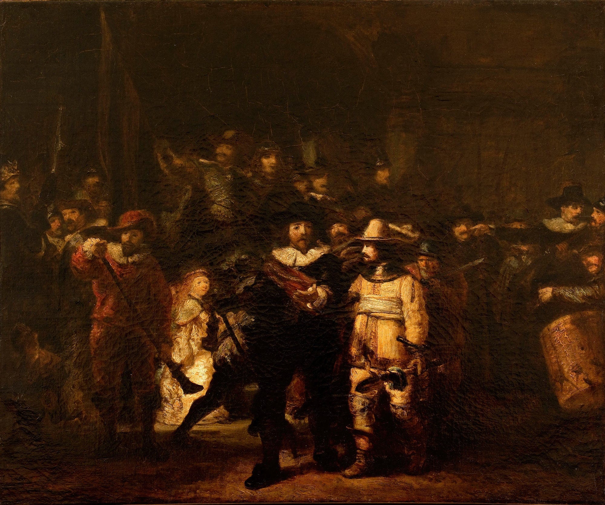 La Ronde De Nuit Dapres Rembrandt by Felix Ziem - Image 2