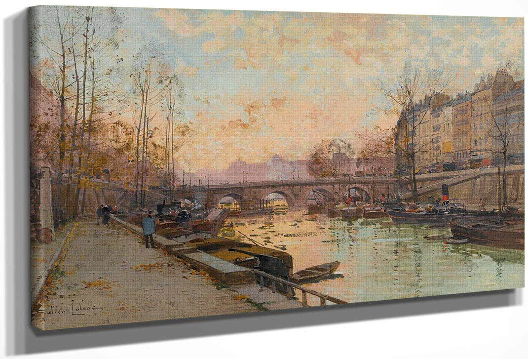 La Seine By Eugene Galien Laloue